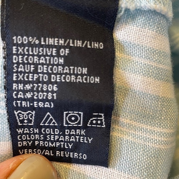 Tommy Hilfiger Linen Stripe Pants - Picture 4 of 7